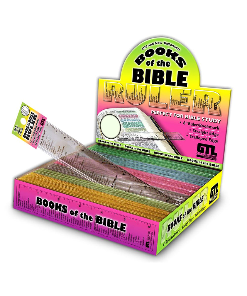 Ruler - Old & New Testament Books of The Bible, Assorted Color, with D ...
