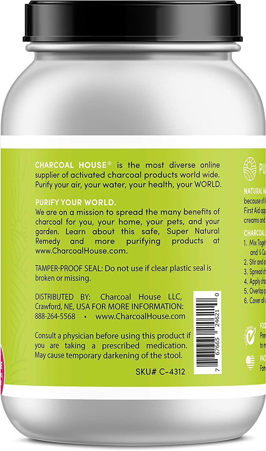 First Active Powder Activated Charcoal Powder - Topical First Aid 20oz (567g) – ABC ...